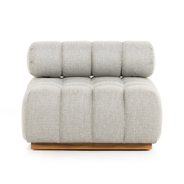 Roma Outdoor Sectional In Armless Pc In Ash