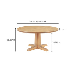 Charles Dining Table with Solid Pine Base