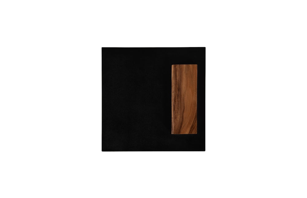 Slant Side Table, Natural/Black