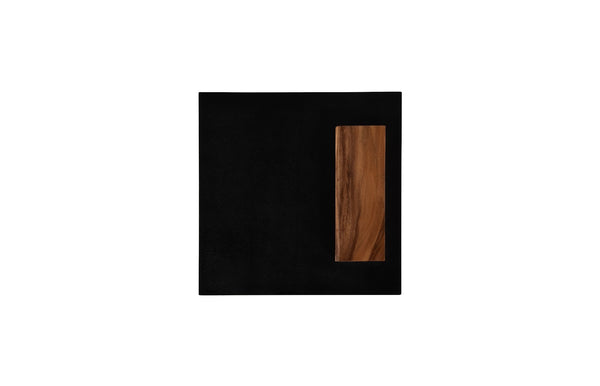 Slant Side Table, Natural/Black