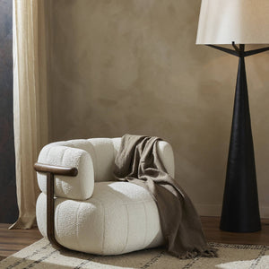 Doss Swivel Chair In Terra Brown Oak