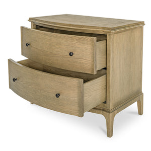 Moe's Sadie Nightstand with Curved Design in Brown