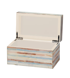 Roosevelt Blue Mother of Pearl Decorative Box, Small