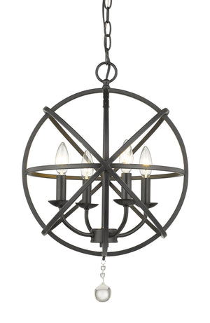 Tull 4 Light Chandelier in Matte Black Finish