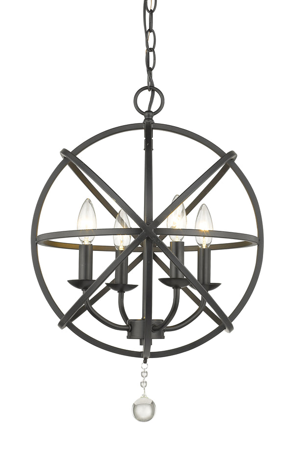 Tull 4 Light Chandelier in Matte Black Finish