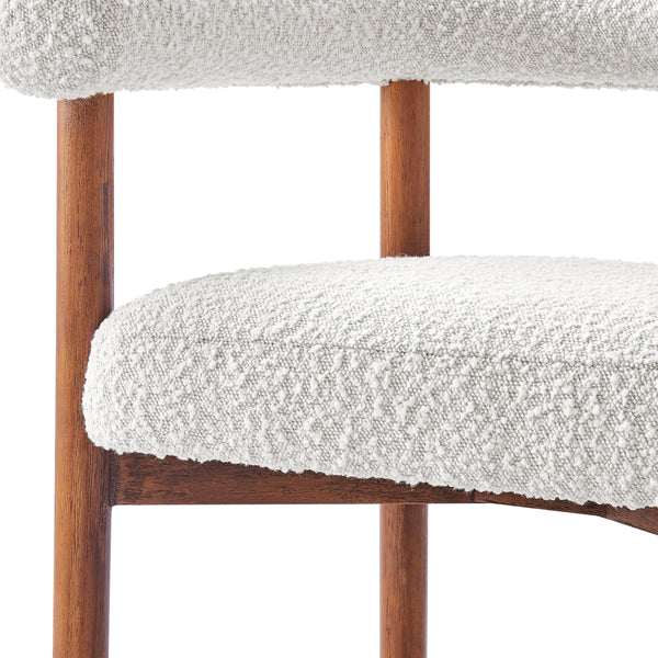 Keanu Boucle Counter Stool Brown Legs, Stanton Beige 