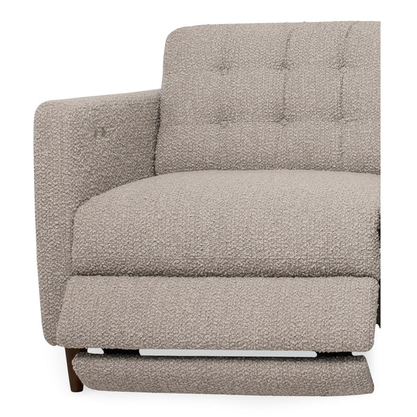 Moe's Bridgers Power Recliner Sofa in Warm Grey