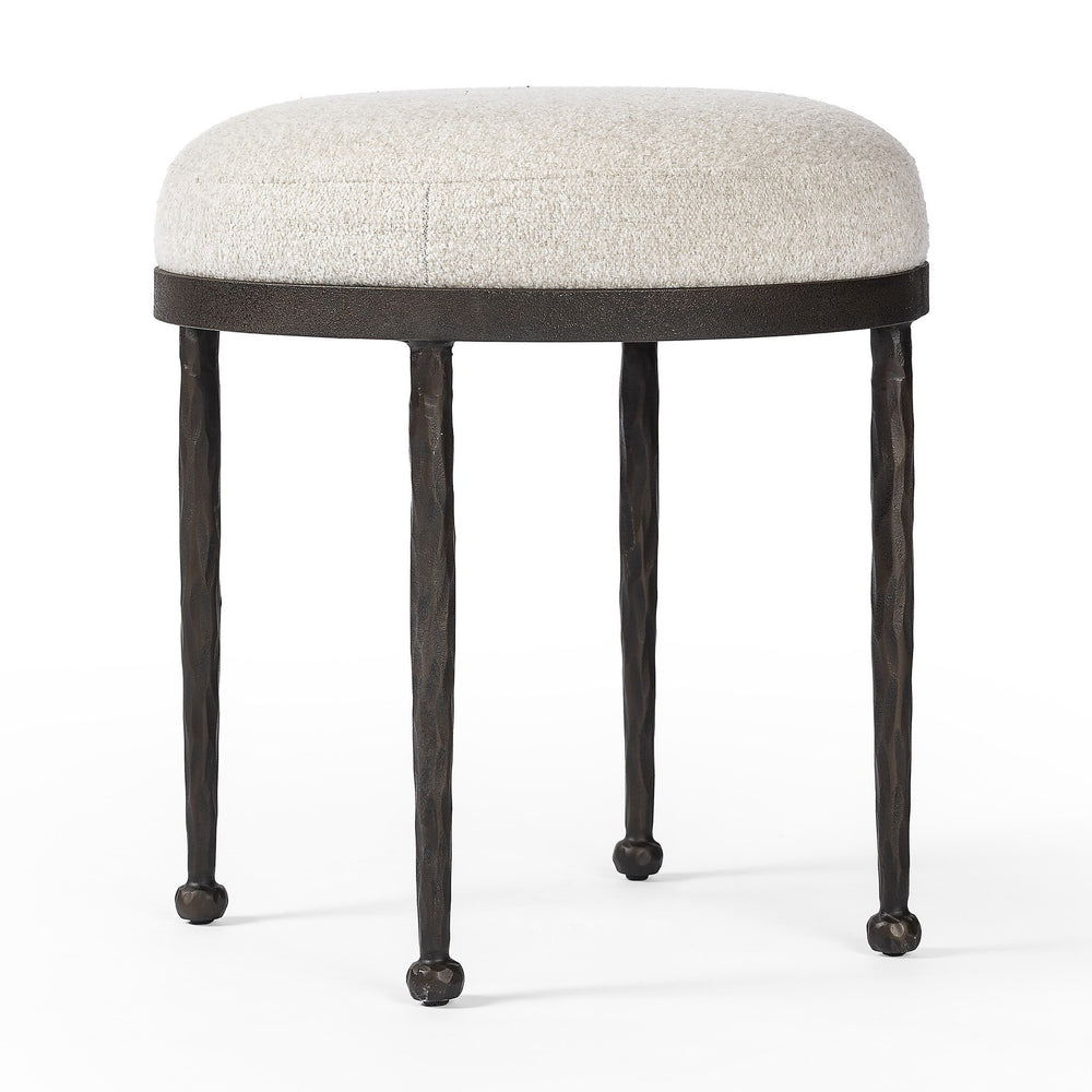 Corinne Accent Stool - Crete Pebble