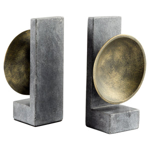 Taal Bookends|Black|Brass
