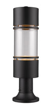 Luminata Outdoor LED Post Mount Light in Black Finish