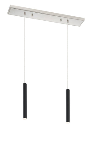 Forest 2 Light Island/Billiard in Brushed Nickel Finish