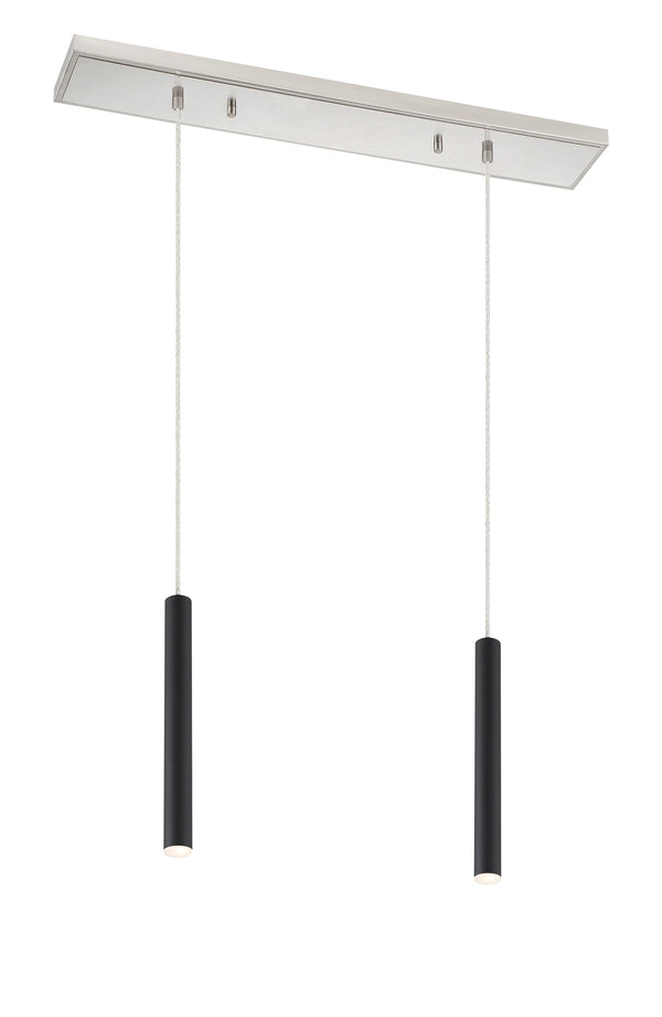 Forest 2 Light Island/Billiard in Brushed Nickel Finish