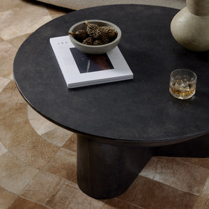 Sante 36" Coffee Table In Raw Black