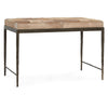 Achen Hide Bench with Hammered Iron Frame - Canyon Sand