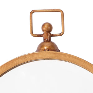 Wade Iron Mirror, Antique Brass