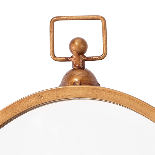 Wade Iron Mirror, Antique Brass