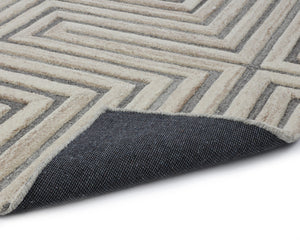 OSLOW HAND-TUFTED RUG - BEIGE / GREY - 10' X 14'