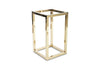 Square End Table Base, Polished Brass, w/ PC Top