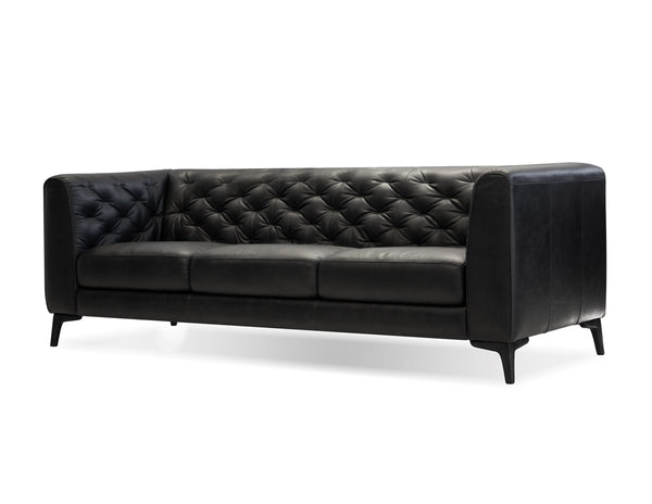 Dalton sofa in vintage black with black legs