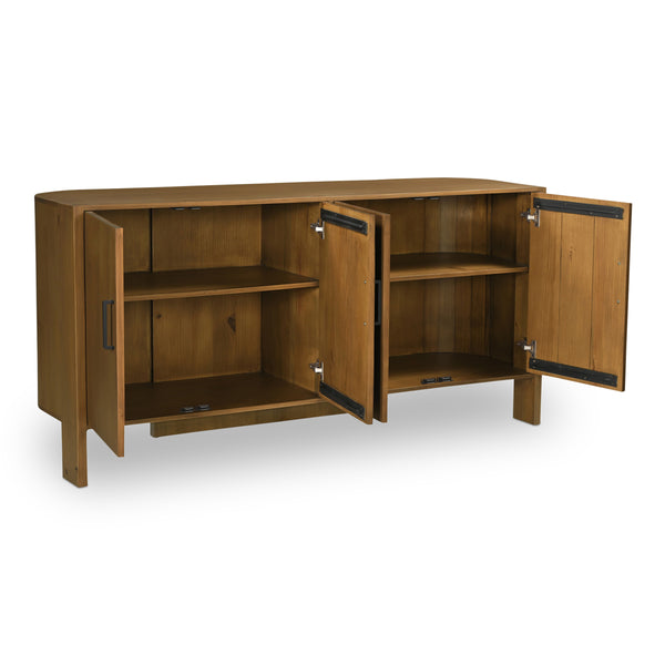 Lachlan Sideboard Brown with Shelves & Drawers