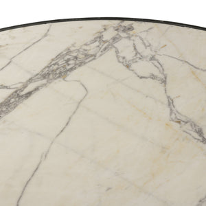 Balboa Outdoor Coffee Table - Veined White Marble