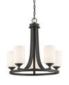 Bordeaux 5 Light Chandelier in Bronze Finish