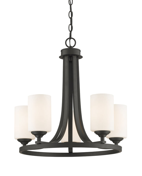 Bordeaux 5 Light Chandelier in Bronze Finish