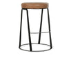 Sawyer Leather Counter Stool with Hammered Iron Base in Sedona Brown
