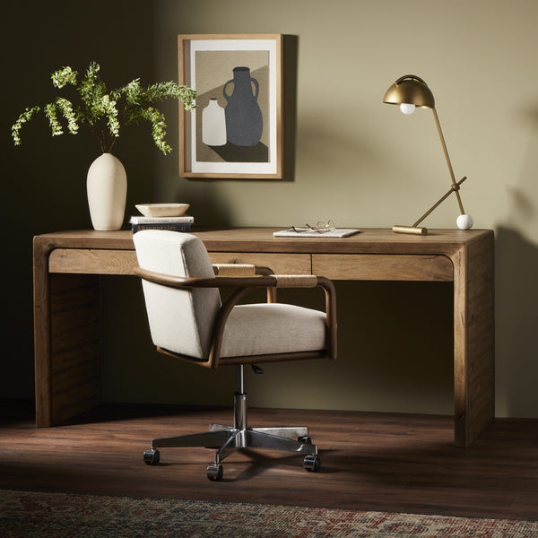 Henry Desk In Rustic Grey Veneer