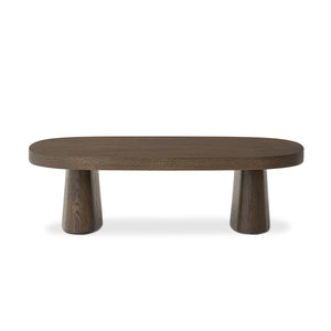 Valen Coffee Table - Rustic Brown Oak Veneer