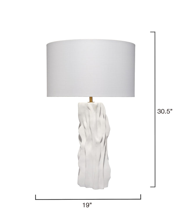 Sweetwood Ceramid Table Lamp with Linen Shade