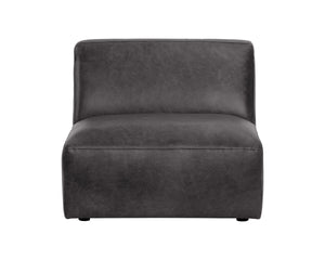 Watson Modular - Armless Chair - Marseille Black Leather