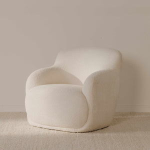 Stevie Lounge Chair in Cream Upholstery