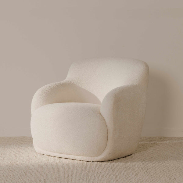 Stevie Lounge Chair in Cream Upholstery