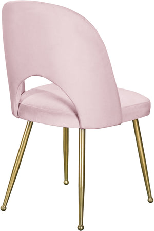 Ramon Dining Chair In Pink Velvet