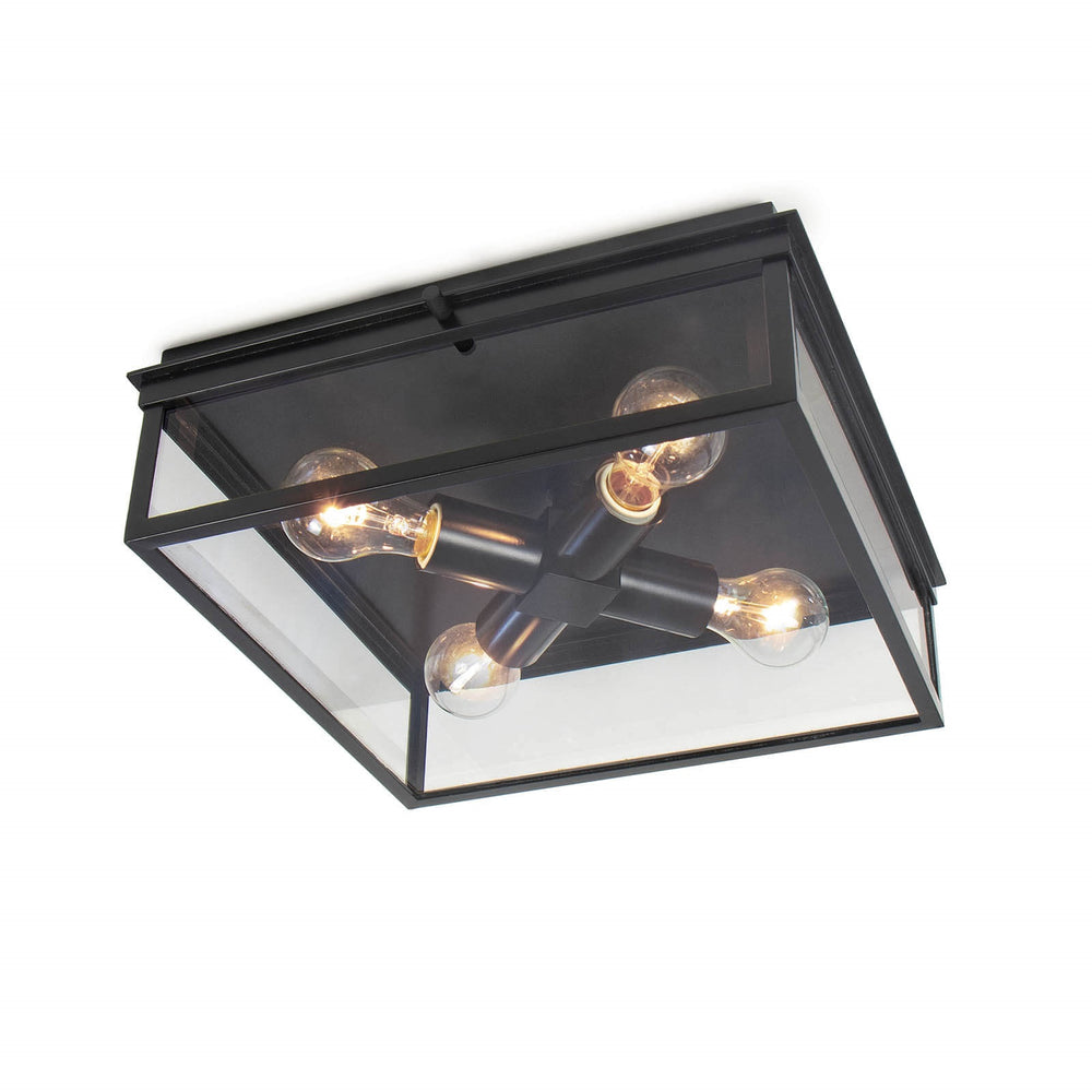 Sydney Flush Mount in Black Glass