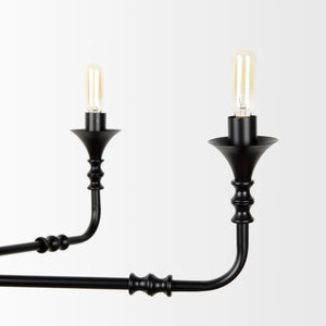 Gabriel Large Matte Black Chandelier