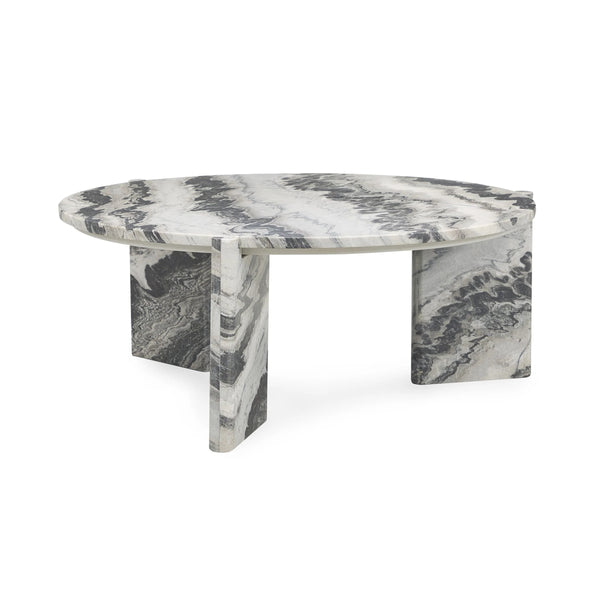 Classic Home Zora Marble Coffee Table - Charcoal Gray