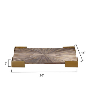 Palm Marquetry Decorative Tray