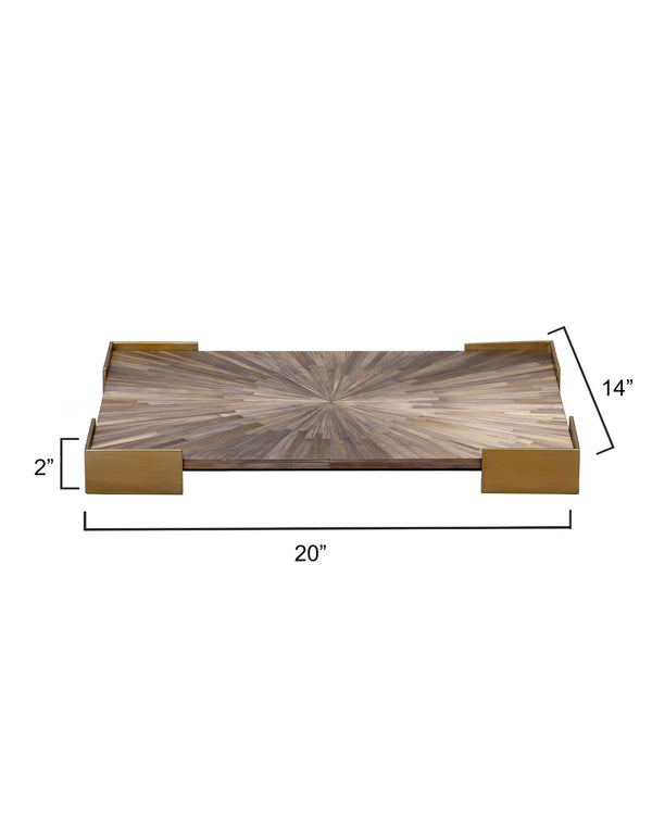 Palm Marquetry Decorative Tray