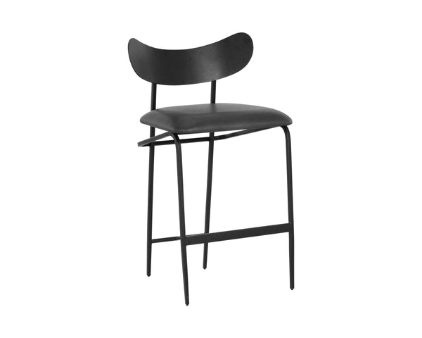 GIBBONS COUNTER STOOL - BLACK - BRAVO PORTABELLA