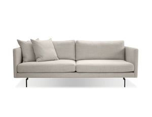 Tux Sofa in light grey and black legs