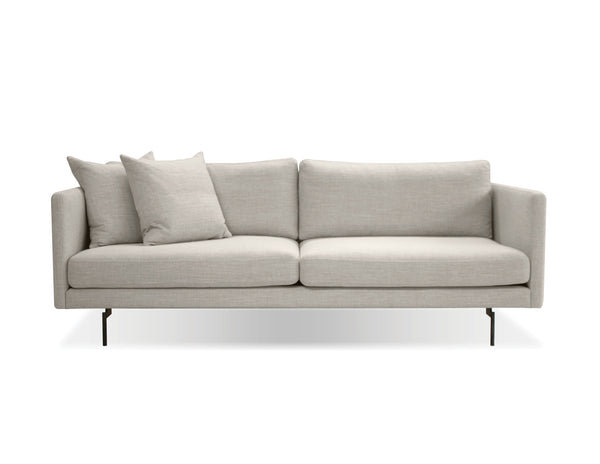 Tux Sofa in light grey and black legs