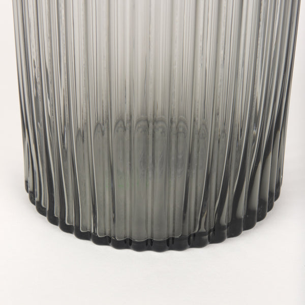 Dawn Tall Smokey Black Glass Vase
