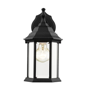 Waterdown 1 Light Outdoor Wall Light in Black Finish