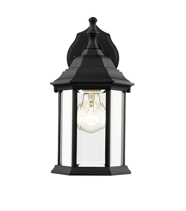 Waterdown 1 Light Outdoor Wall Light in Black Finish