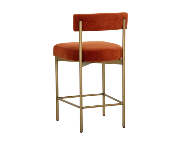 SENECA COUNTER STOOL - ANTIQUE BRASS - DANNY RUST