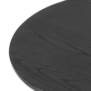 Merla Wood End Table In Tall In Black Wash Ash
