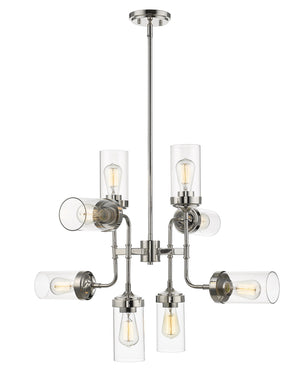 Calliope 8 Light Pendant in Polished Nickel Finish