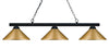Sharp Shooter 3 Light Billiard Light in Matte Black Finish